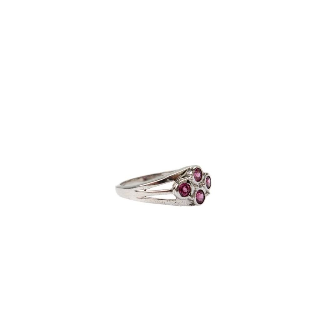 TGGC Womens 925 Silver Garnet Cocktail Ring Sz 7 2.7g
